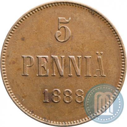 Picture 5 pennia 1888 year  