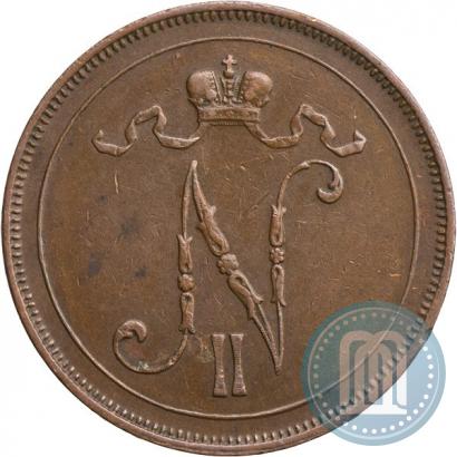 Picture 10 pennia 1909 year  