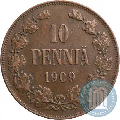 Picture 10 pennia 1909 year  