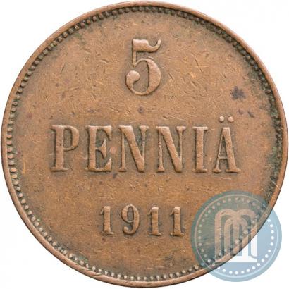 Фото 5 пенни 1911 года  