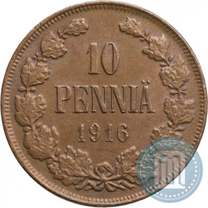 Фото 10 пенни 1916 года  