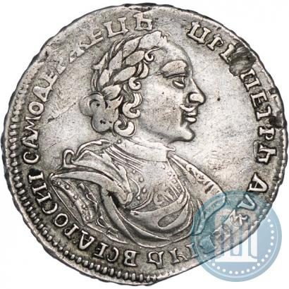 Фото Полтина 1719 года L "Портрет в латах"