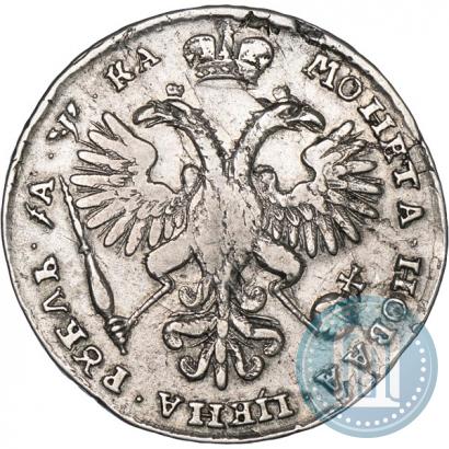 Фото 1 рубль 1721 года K "Портрет в наплечниках"