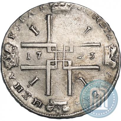 Фото 1 рубль 1723 года  "Портрет в античных доспехах"