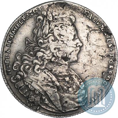 Фото 1 рубль 1727 года СПБ "Петербургский тип"