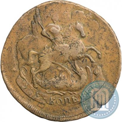 Фото 2 копейки 1758 года  "Номинал под Св. Георгием"