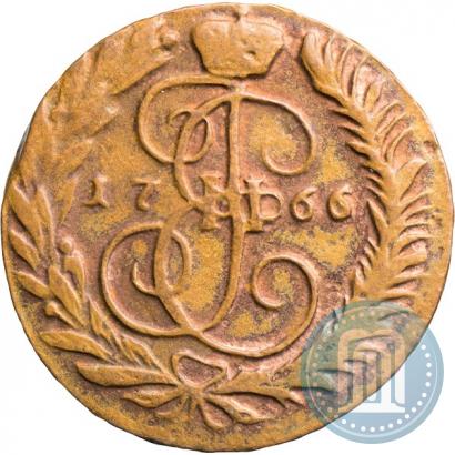 Фото 2 копейки 1766 года ММ 