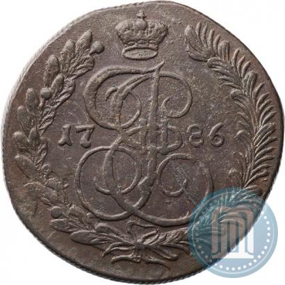 Фото 5 копеек 1786 года КМ 