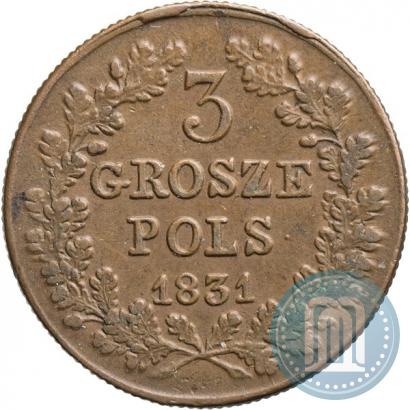 Фото 3 гроша 1831 года KG "Польское восстание"