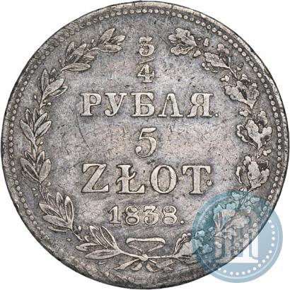 Picture 3/4 roubles - 5 złotych 1838 year MW 