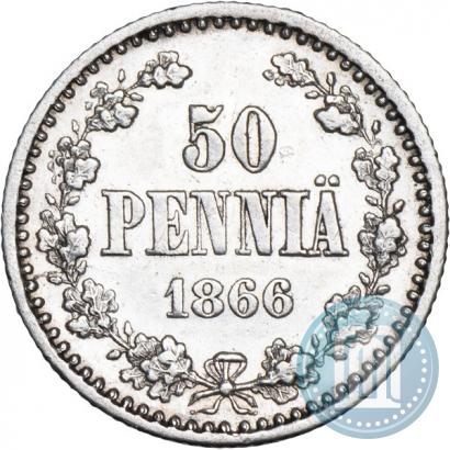 Фото 50 пенни 1866 года S 