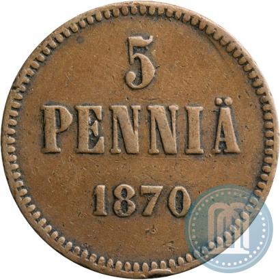 Фото 5 пенни 1870 года  