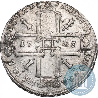 Фото 1 рубль 1725 года  "Портрет в античных доспехах"