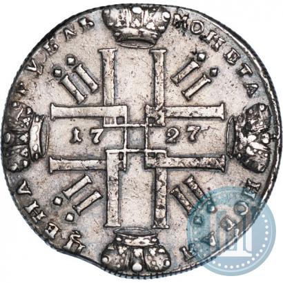 Фото 1 рубль 1727 года СПБ "Петербургский тип"