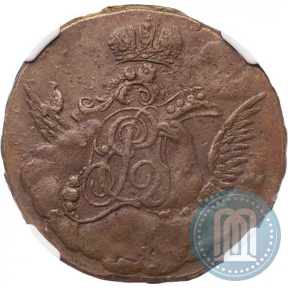 Picture 1 kopeck 1756 year  