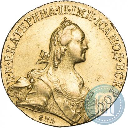 Фото 10 рублей 1766 года СПБ 