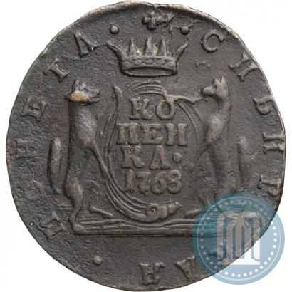 Фото 1 копейка 1768 года КМ 
