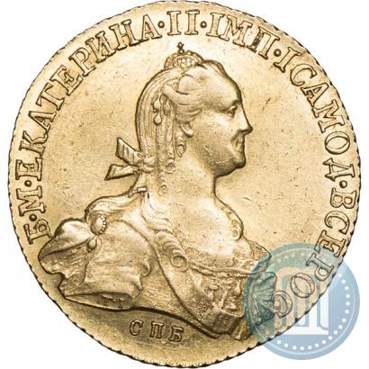 Picture 10 roubles 1775 year СПБ 