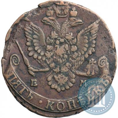 Picture 5 kopecks 1784 year ЕМ 