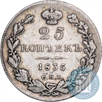 Фото 25 копеек 1835 года СПБ-НГ 