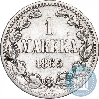 Picture 1 markka 1865 year S 