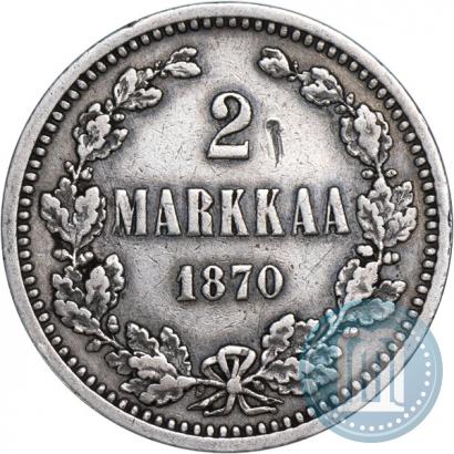 Picture 2 markkaa 1870 year S 