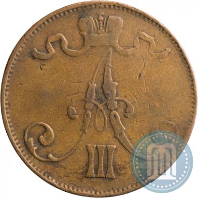 Picture 5 pennia 1889 year  
