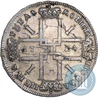 Фото 1 рубль 1724 года  "Портрет в античных доспехах"