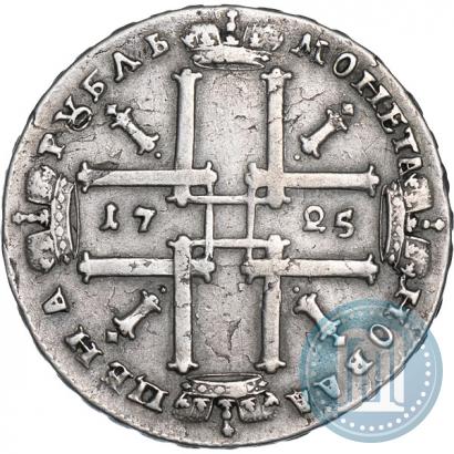Фото 1 рубль 1725 года  "Портрет в античных доспехах"