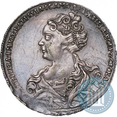 Фото 1 рубль 1726 года  "Московский тип, портрет вправо"