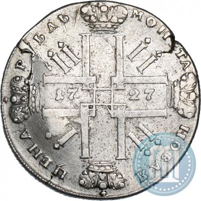 Фото 1 рубль 1727 года СПБ "Петербургский тип"