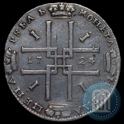 Фото 1 рубль 1724 года  "Портрет в античных доспехах"