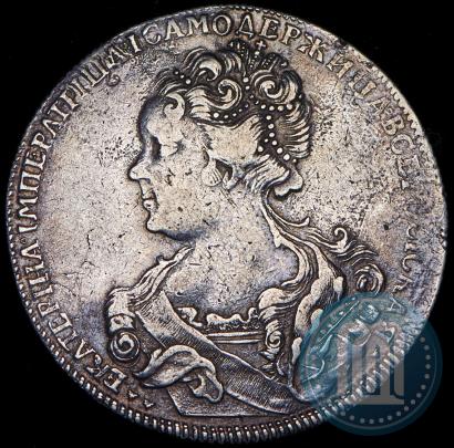 Фото 1 рубль 1726 года СПБ "Петербургский тип, портрет влево"