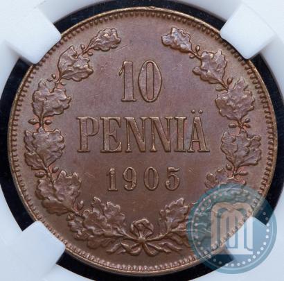 Фото 10 пенни 1905 года  