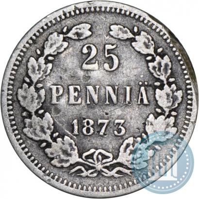 Фото 25 пенни 1873 года S 