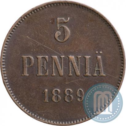 Picture 5 pennia 1889 year  