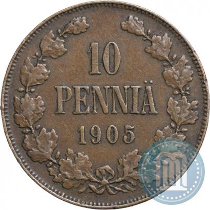 Picture 10 pennia 1905 year  