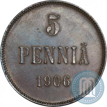 Picture 5 pennia 1906 year  