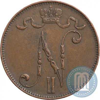 Picture 5 pennia 1908 year  