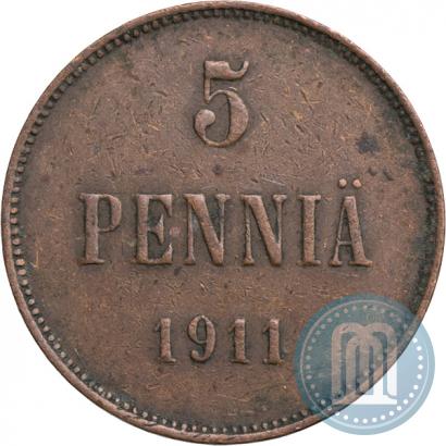 Фото 5 пенни 1911 года  