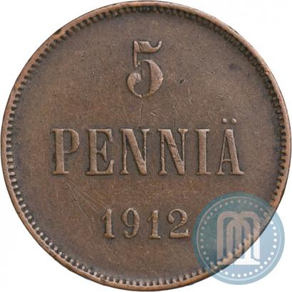Picture 5 pennia 1912 year  