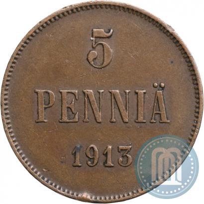 Picture 5 pennia 1913 year  