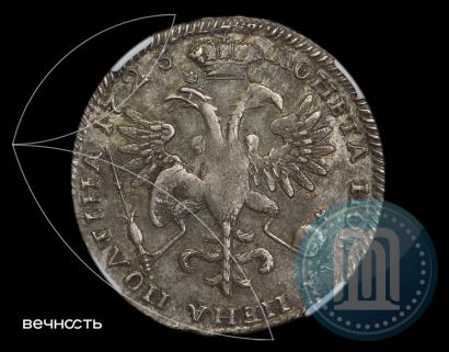 Фото Полтина 1723 года  "Портрет в античных доспехах"