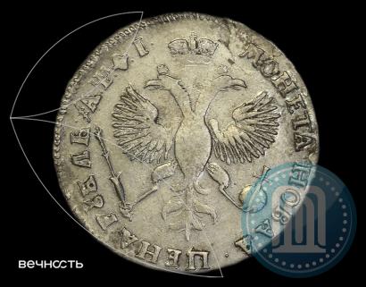 Фото 1 рубль 1719 года OK "Портрет в латах"