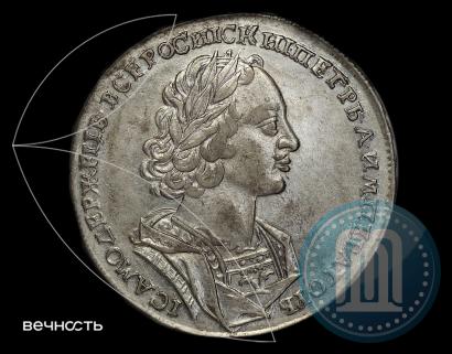 Фото 1 рубль 1723 года  "Портрет в античных доспехах"