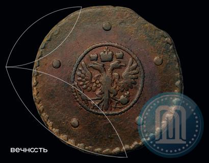 Фото 5 копеек 1727 года НД 