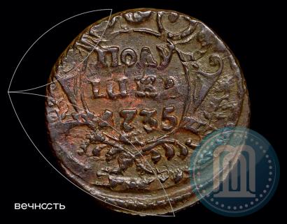 Фото Полушка 1735 года  