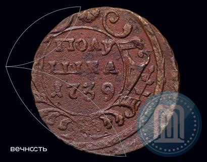 Фото 1 рубль 1730 года  "Большая голова. Пробный"