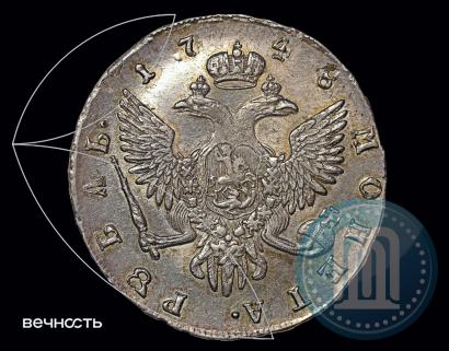 Фото 1 рубль 1748 года СПБ 