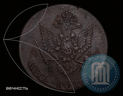 Фото 5 копеек 1781 года КМ 